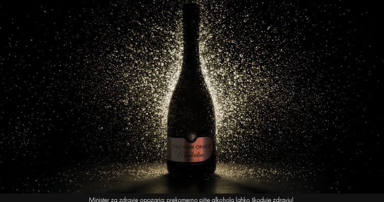 A bottle of white wine isolated on a neutral background for mockup presentation projects.